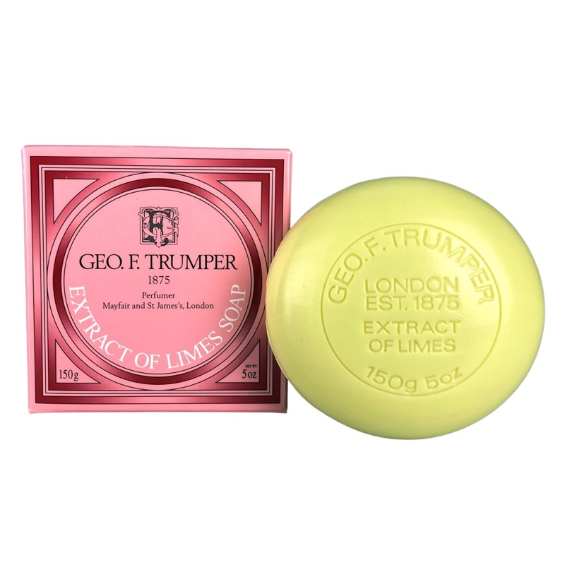 Geo. F. Trumper Extract of Limes bath soap with its box